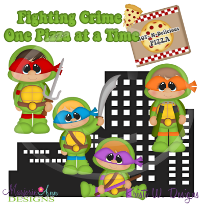 Warrior Turtles~Boys SVG Cutting Files Includes Clipart
