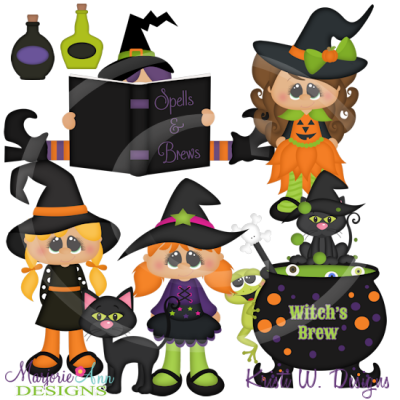 Witch's Brew SVG Cutting Files Includes Clipart