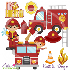 Fighting Fires-Boys SVG Cutting Files Includes Clipart