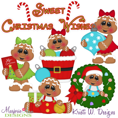 Christmas Sweeties SVG Cutting Files Includes Clipart