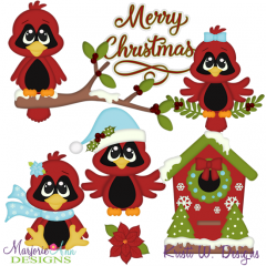 Home For The Holiday's-Cardinals SVG Cutting Files + Clipart