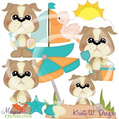 Seaside Dogs SVG Cutting Files/Paper Piecing + Clipart