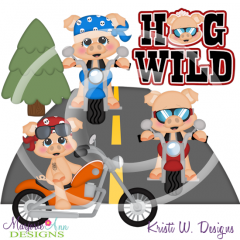 Hog Wild SVG Cutting Files/Paper Piecing +Clipart