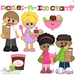 Pickles -N- Ice Cream SVG Cutting Files Includes Clipart