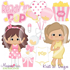 Ready To Pop- Girl SVG Cutting Files Includes Clipart