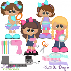 Crafting Cuties EXCLUSIVE SVG Cutting Files Includes Clipart