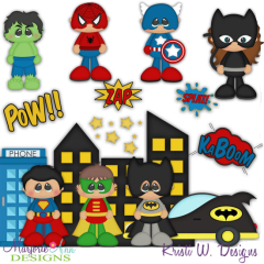 Little Hero's SVG Cutting Files + Clipart
