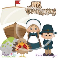Happy Thanksgiving SVG Cutting Files + Clipart