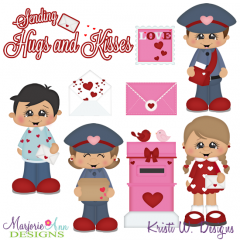 Love Letters SVG Cutting Files Includes Clipart