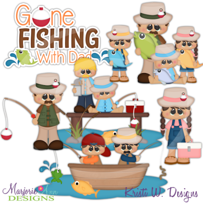 Fishing With Dad SVG Cutting Files Includes Clipart