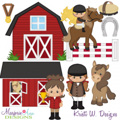 Equestrian SVG Cutting Files Includes Clipart