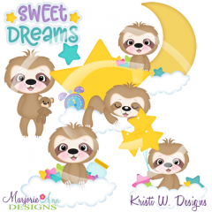 Baby Sloths SVG Cutting Files Includes Clipart