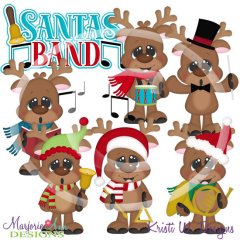 Santa's Band SVG Cutting Files + Clipart