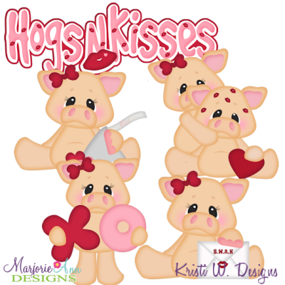 Hogs N Kisses SVG Cutting Files Includes Clipart