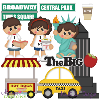 I Love New York SVG Cutting Files + Clipart
