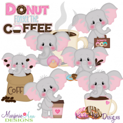Donut Forget The Coffee SVG Cutting Files Includes Clipart