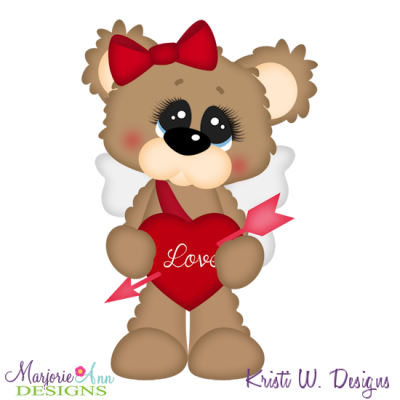 Cupid Bear SVG Cutting Files Includes Clipart