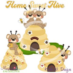 Franklin & Frannie-Home Sweet Hive SVG Cutting Files +Clipart