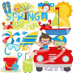 Spring Break-Boys SVG Cutting Files/Paper Piecing +Clipart