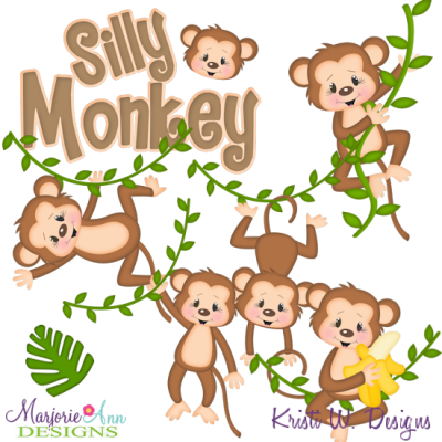 Download Silly Monkey Svg Cutting Files Includes Clipart 3 25 Marjorie Ann Designs Svg Cutting Files Scrapbooking Shop PSD Mockup Templates