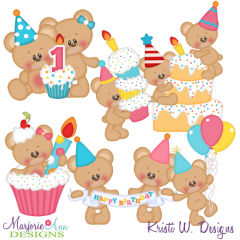Marshmallow & Honey 1st Birthday SVG Cutting Files+Clipart
