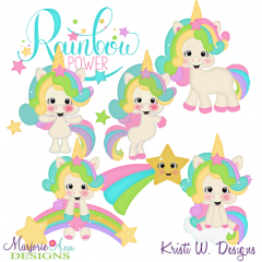 Rainbow Power EXCLUSIVE SVG Cutting Files Includes Clipart