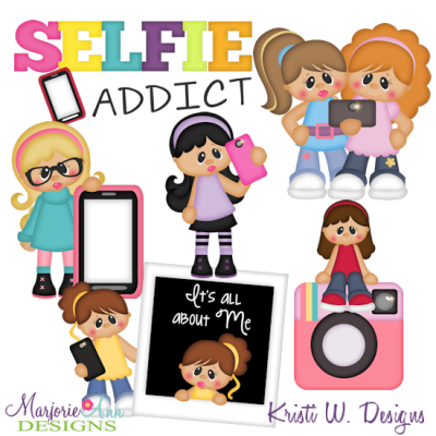 Selfie Addict SVG Cutting Files Includes Clipart