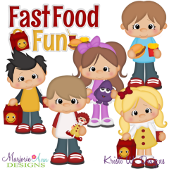 Fast Food Fun Exclusive SVG Cutting Files Includes Clipart