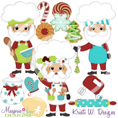 Santa's Kitchen SVG Cutting Files Includes Clipart