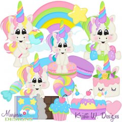 Sweet Unicorns SVG Cutting Files/Paper Piecing +Clipart