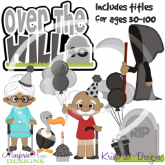 Over The Hill-African American Cut Files/Paper Piecing+Clipart
