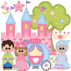 Pretty Princess EXCLUSIVE SVG Cutting Files Includes Clipart