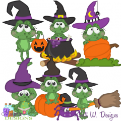 Halloween Frolics SVG Cutting Files Includes Clipart