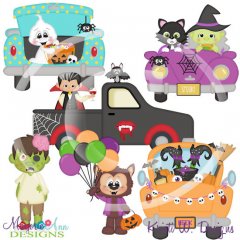 Halloween Parade SVG Cutting Files/Paper Piecing +Clipart