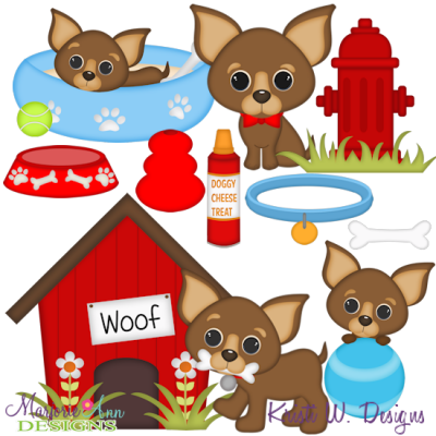 I Love My Chihuahua-Boy SVG Cutting Files Includes Clipart