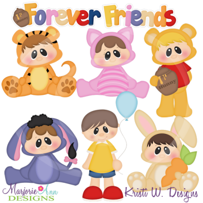 Forever Friends SVG Cutting Files-Includes Clipart