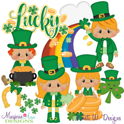 Cuties-Lucky Me SVG Cutting Files Includes Clipart