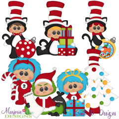 Very Very Merry Christmas SVG Cutting Files Includes Clipart