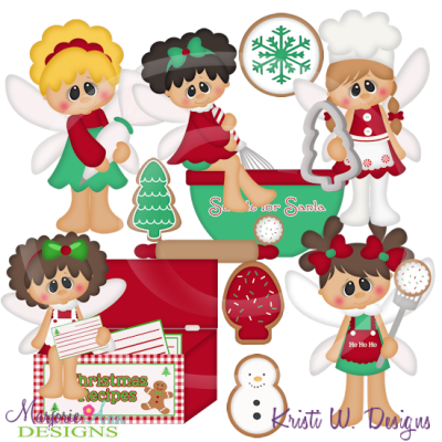 Cookies For Santa Pixies SVG Cutting Files Includes Clipart