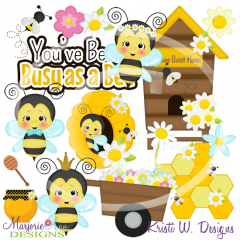 Busy Bees SVG Cutting Files/Paper Piecing +Clipart