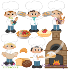 Baking Boys SVG Cutting Files Includes Clipart