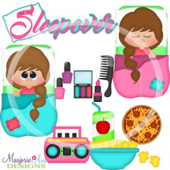 Sleepover Girls 2 SVG Cutting Files Includes Clipart