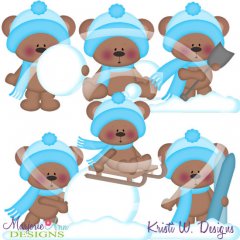 Billy Loves Winter SVG Cutting Files/Paper Piecing +Clipart