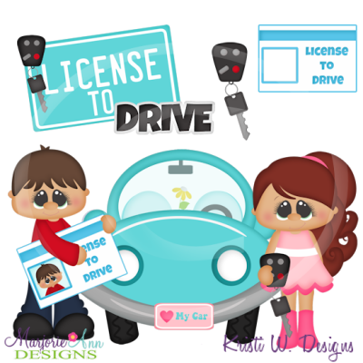 License To Drive SVG Cutting Files Includes Clipart