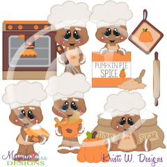 Baking Pumpkin Pies SVG Cutting Files Includes Clipart