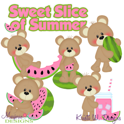Patches The Bear-Sweet Slice Of Summer Exclusive SVG Cut Files