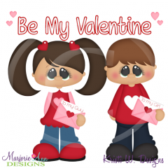 Holiday Kids~Valentine SVG Cutting Files Includes Clipart