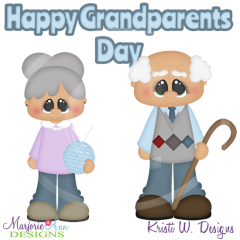 Grandparent's Day SVG Cutting Files Includes Clipart
