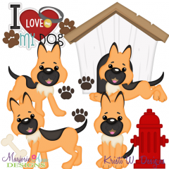I Love My Shepherd SVG Cutting Files Includes Clipart