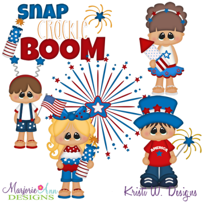 Snap Crackle Boom SVG Cutting Files + Clipart